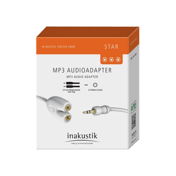 Inakustik Star MP3 Adapter mini-Jack 3.5mm (M) - 2 x mini-Jack 3.5mm (F)